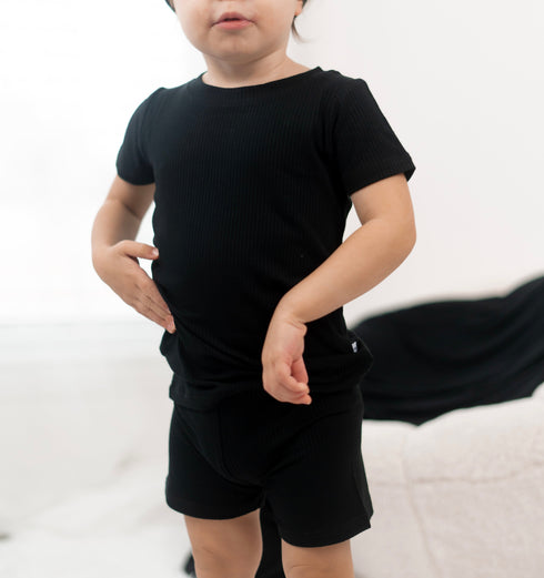 black-rib-dream-short-set Dream-Big-Little-Co-pajama-baby-blanket